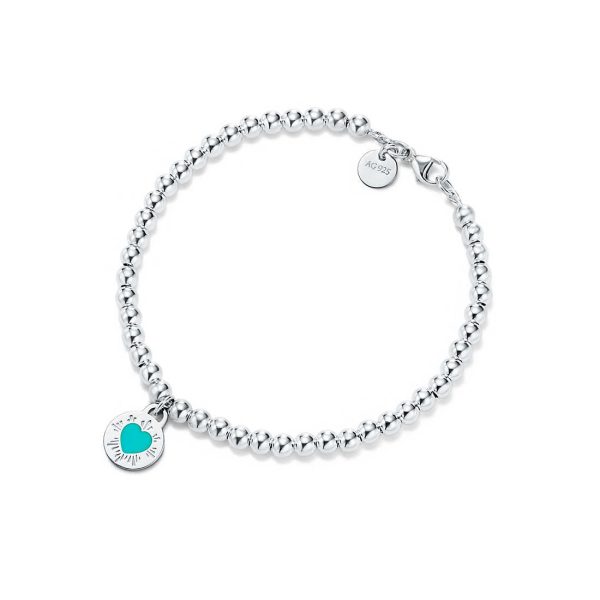 Round Heart Charm Bracelet