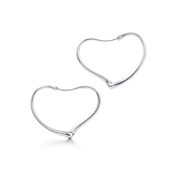 Open Heart Hoop Earrings