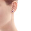 Pink Sapphire and Diamond Earrings - Image 2