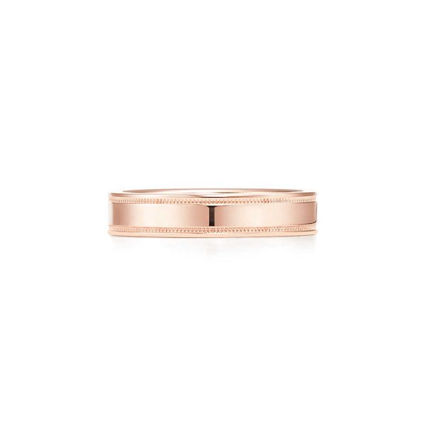 Double Milgrain Wedding Band Ring
